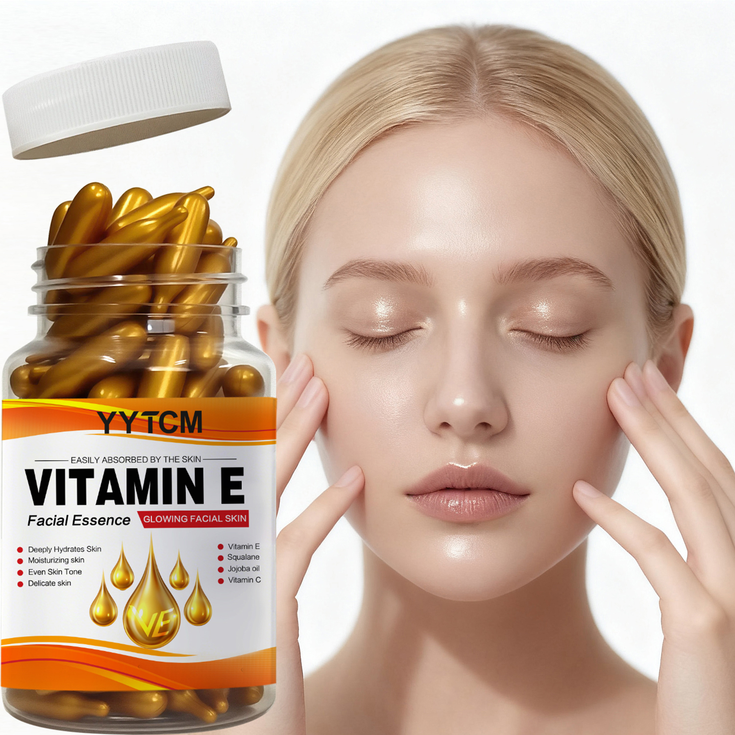 Exosome Serum Ampoule - Vitamin E Deep Moisturizing Capsule Essence,