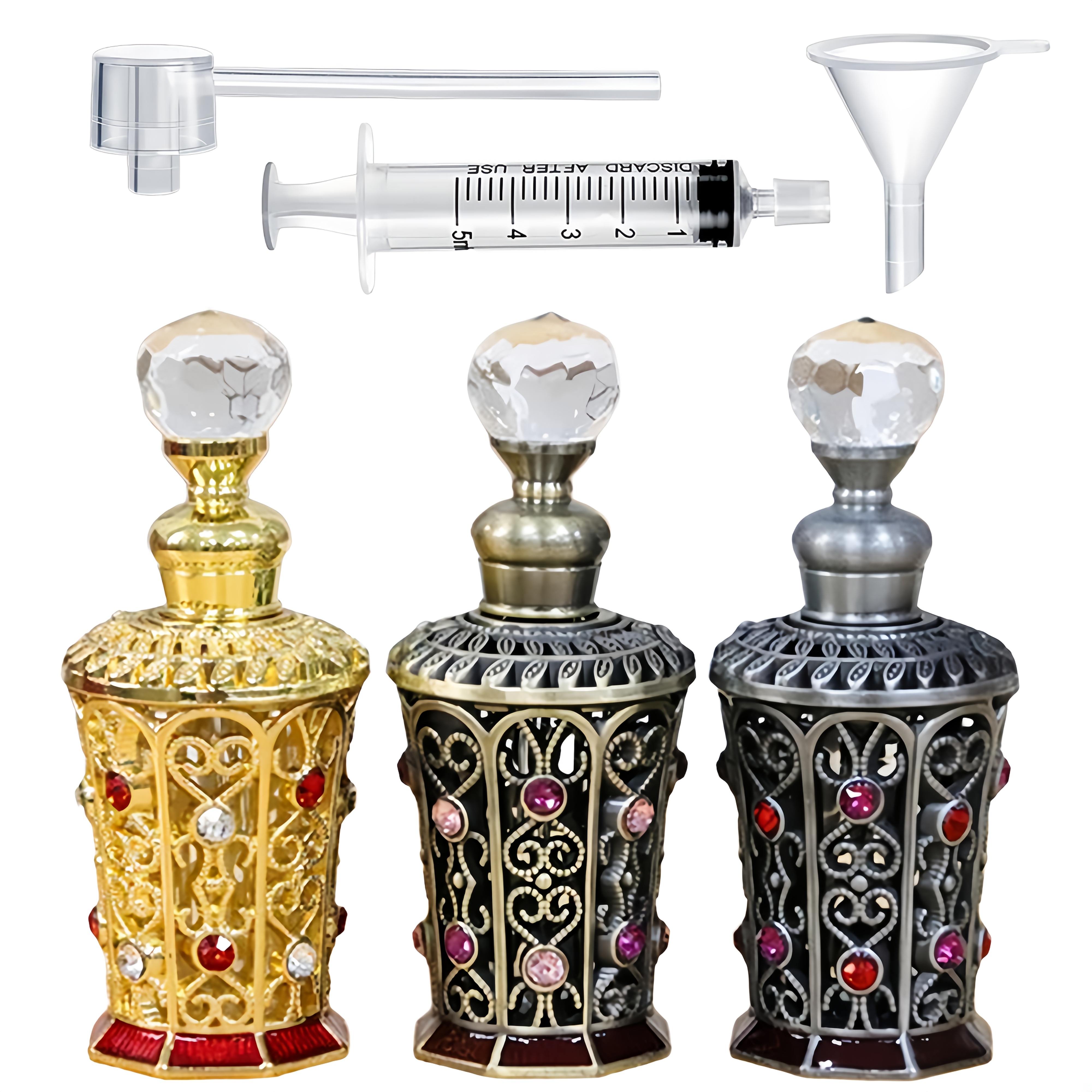 Luxury Skincare Sets - A Set of Vintage-Style Dispensing Bottles,