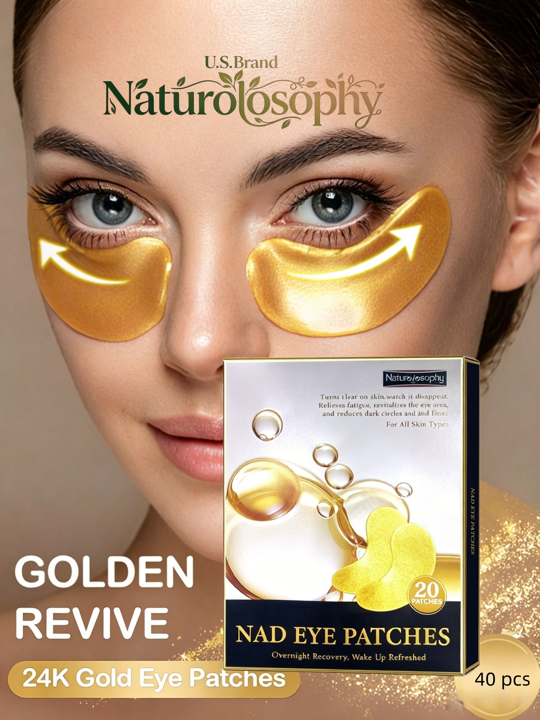 Naturolosophy 24K Gold Eye Pat - Luxury Skincare Shop のレビューと価格