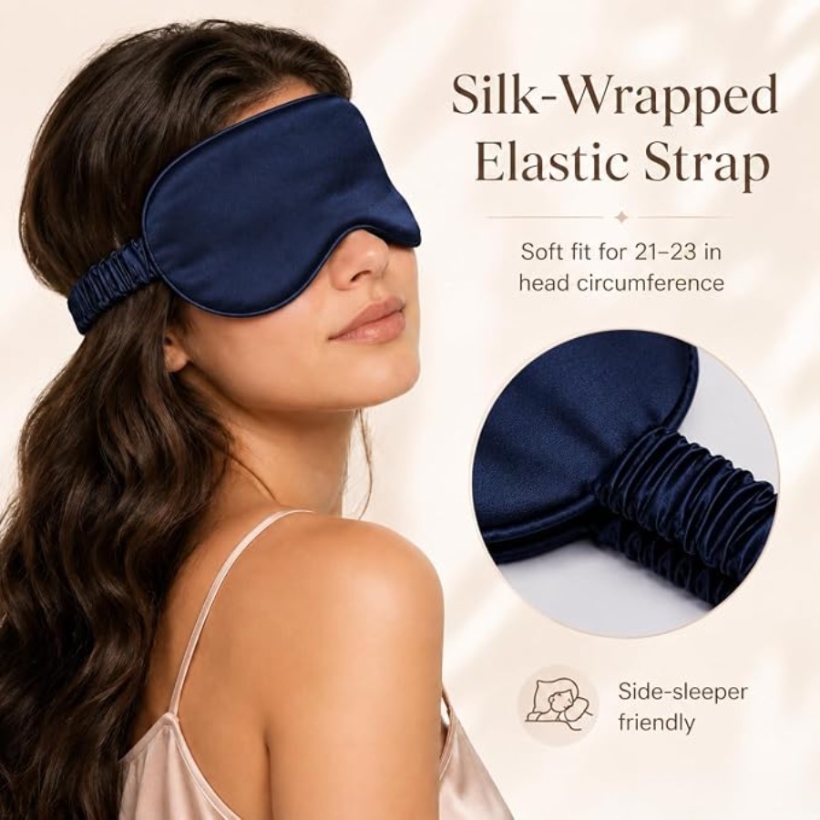 Silk Sleep Mask Light Blocking - Luxury Skincare Gifts For Women のレビューと価格