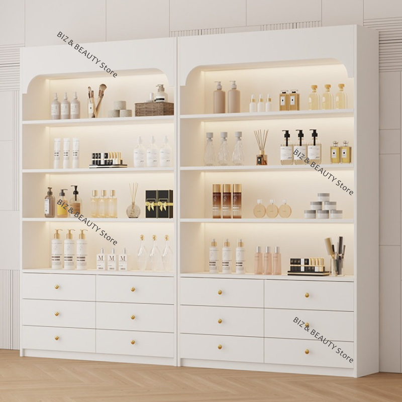 Cream Style Beauty Salon Displ - Luxury Skincare Shop のレビューと価格