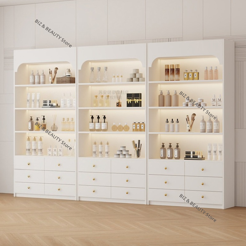 Cream Style Beauty Salon Displ - Luxury Skincare Shop のレビューと価格