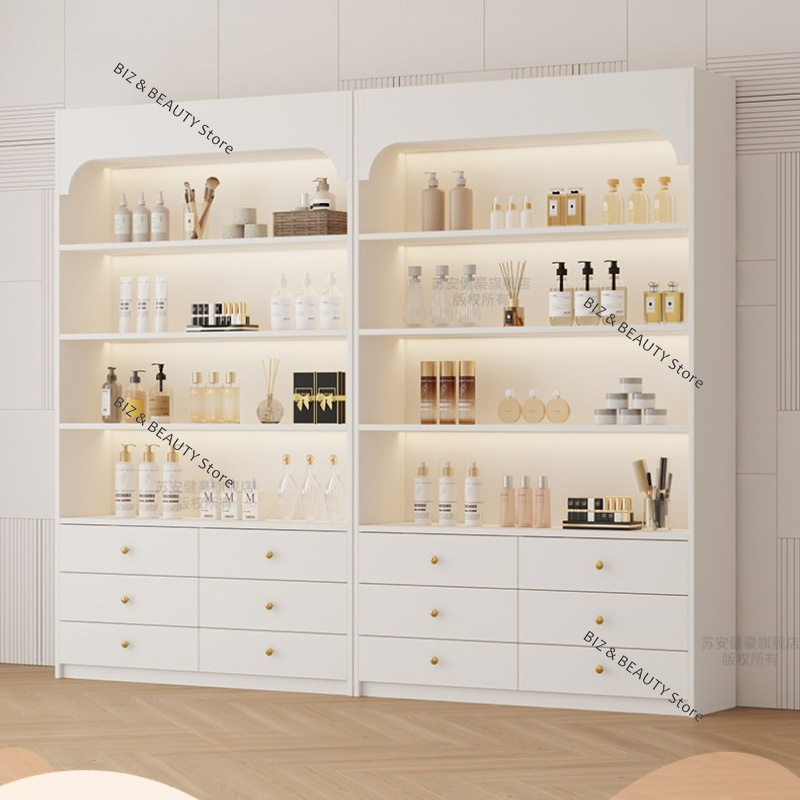 Cream Style Beauty Salon Displ - Luxury Skincare Shop のレビューと価格