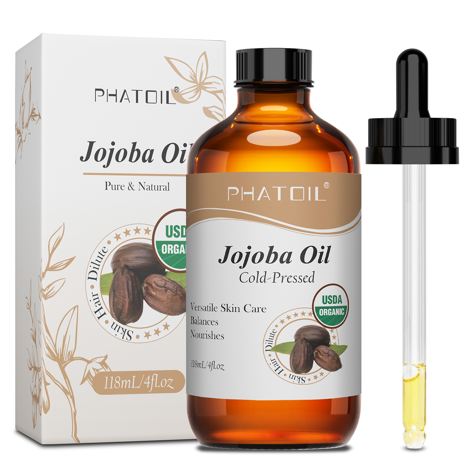 PHATOIL 118ml Organic Jojoba O - Cold Pressed Rose Hip のレビューと価格