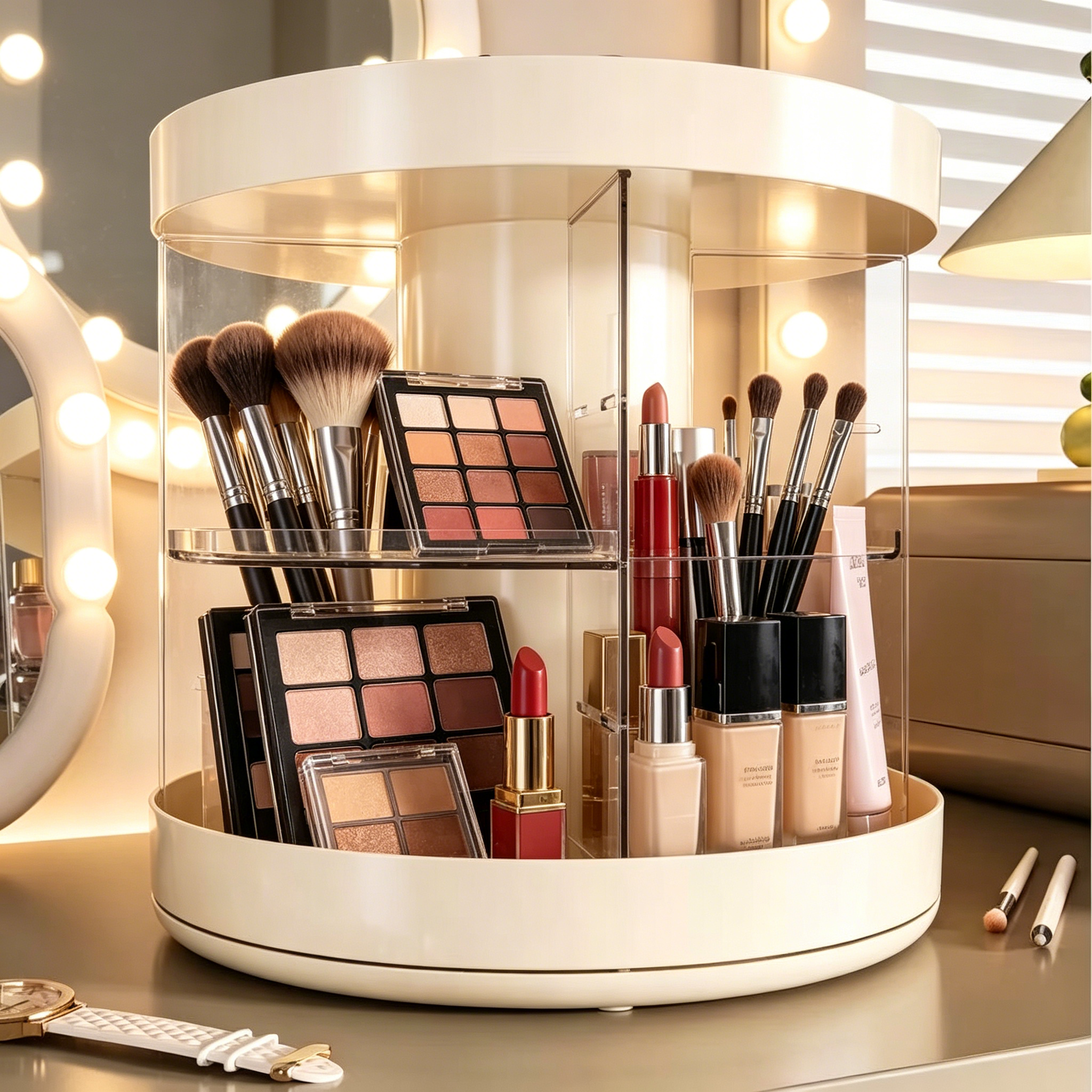 Rotating Layered Makeup Organi - Luxury Skincare Makeup のレビューと価格