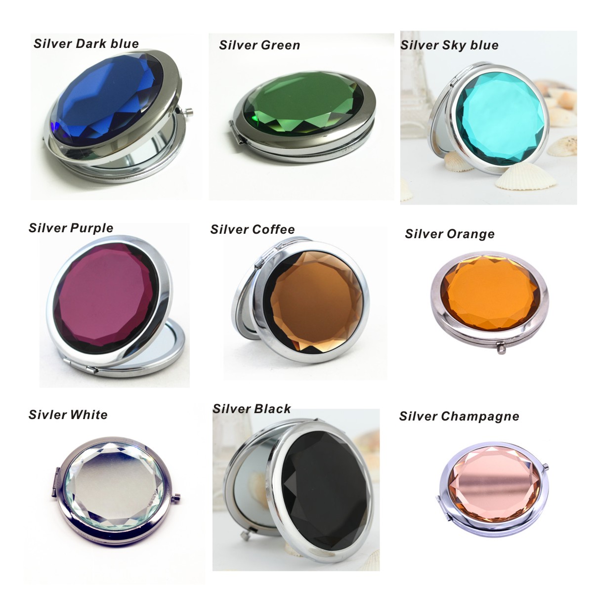 1Pc Luxury Crystal Makeup Mirr - Luxury Skincare Products のレビューと価格