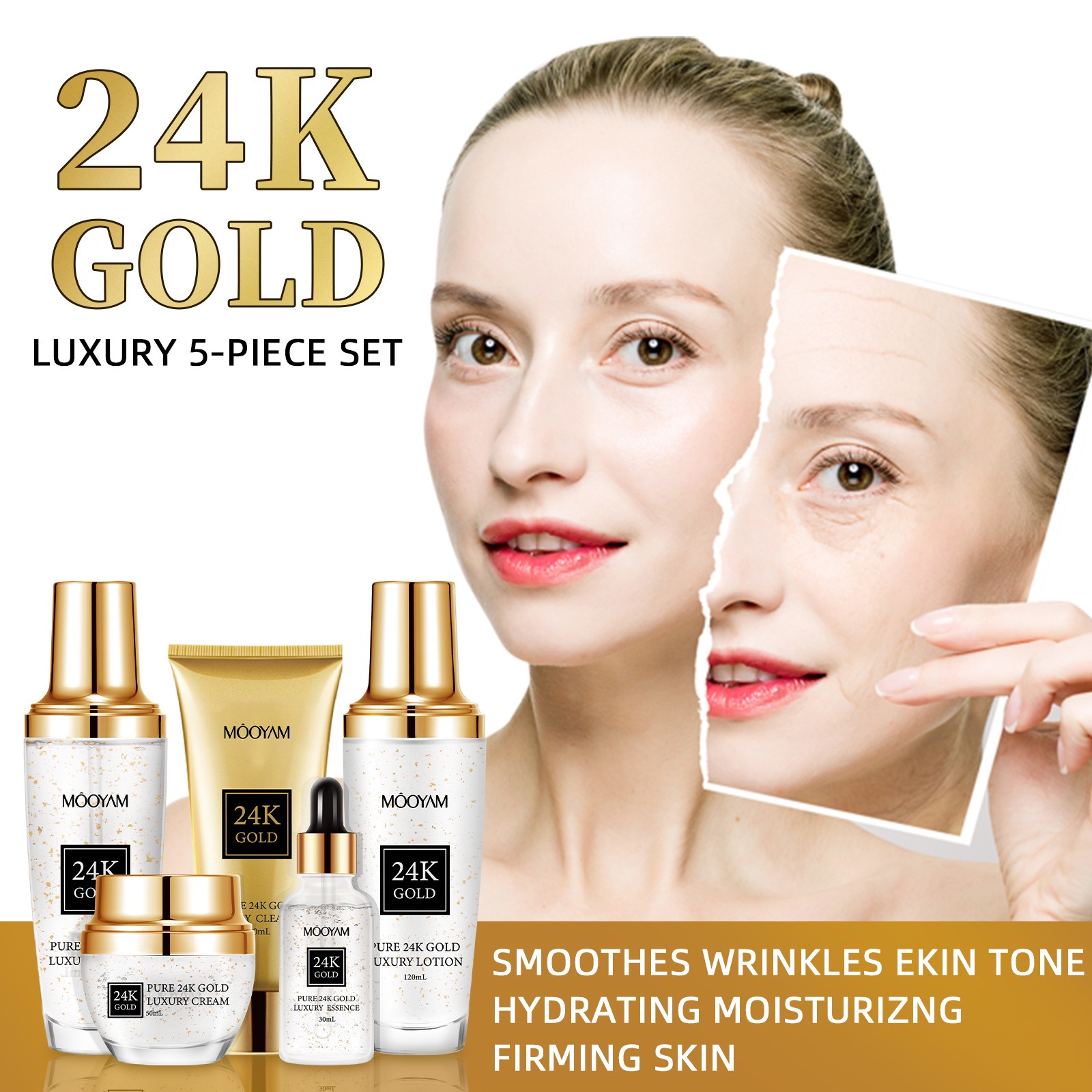 24K Gold LUXURY Moisturizin An - Luxury Skincare Sets のレビューと価格
